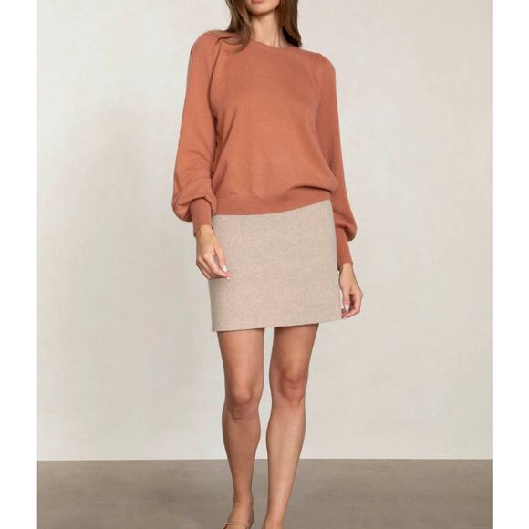NEW Naked Cashmere Jaylen Crewneck Cashmere Sweater in Terracotta - Picture 1 of 10